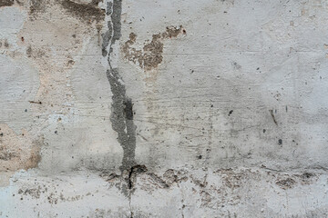 Closeup texture abstract of old crack wall background. Copy space