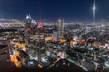 Fototapeta na wymiar 東京都　新宿区ビル街の夜景 