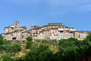 Obraz na płótnie Canvas View of Contigliano, historic town in Rieti province