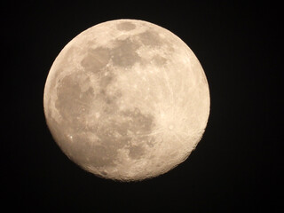 full moon with dark clear sky