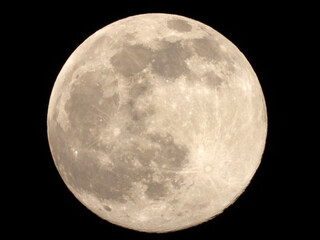 full moon with dark clear sky