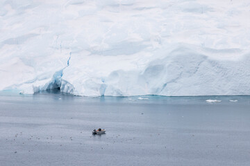 texturas y formas de grandes icebergs en el circulo polar artico.