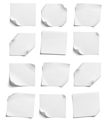 paper message note reminder adhesive sticker blank background white empty sticky tag sign office