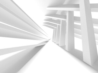 Illuminated corridor interior design. Empty Room Interior Background