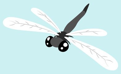Dragonfly insect cartoon isolated illustration