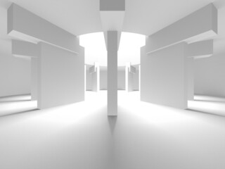 White Modern Background. Abstract Building Concept