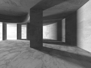 Abstract architecture interior background. Empty concrete room