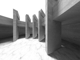 Abstract architecture interior background. Empty concrete room