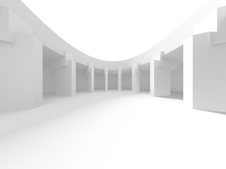 Abstract White Architecture Design Concept