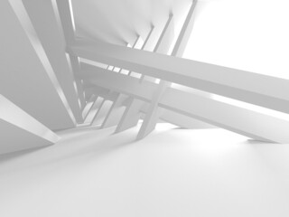 Abstract White Architecture Design Concept