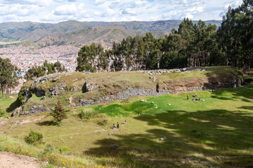 Beautiful view of the landscape in Cusco, Peru