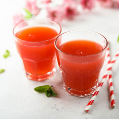 Refreshing homemade red berry lemonade