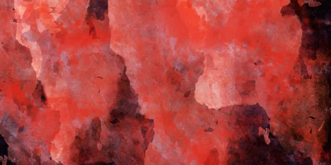 Selbstklebende Fototapete Rot Textur rostiger Metallwandhintergrund. Grunge verrostete Metallstruktur. Abstrakter dunkler, weißer und roter Zementhintergrund, Vintage-Grunge-Textur. Beton.