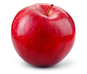 Red apple isolated. Apple on white background. Red apple with clipping path. Full depth of field.