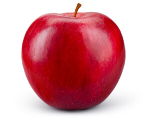 Red apple isolated. Apple on white background. Red apple with clipping path. Full depth of field.