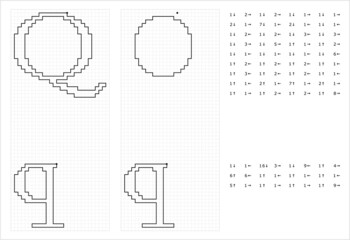 Alphabet Q Graphic Dictation Drawing M_2203001