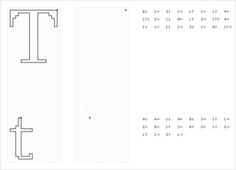 Alphabet T Graphic Dictation Drawing M_2203001