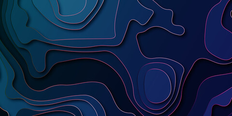 Abstract blue background with lines and Abstract color cover. paper cut shapes. blue abstract paper carve template background.For book cover or annual report template concept design.