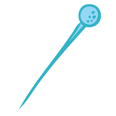 Pin. Sewing and fashion designer tools. Vector illustration