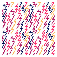 Seamless pattern with sharp lightning waves.