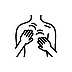 Therapeutic back massage line color icon. Physiotherapy, acupuncture.