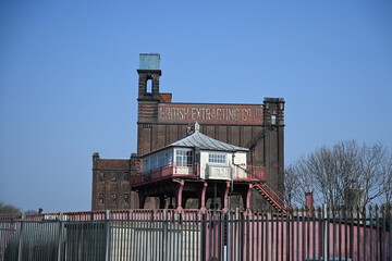 Bridge over the river Hull. Wilmington Railway bridge. steel swing bridge. Wincolmlee. Kingston upon Hull