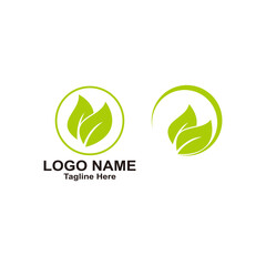 Leaf Creative Concept Logo Design Template on white background