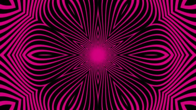 A magenta colored geometrical pattern motion graphic