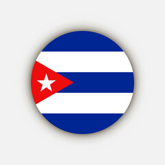 Country Cuba. Cuba flag. Vector illustration.