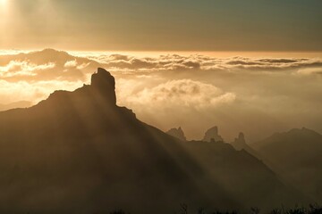 sunset in the mountains