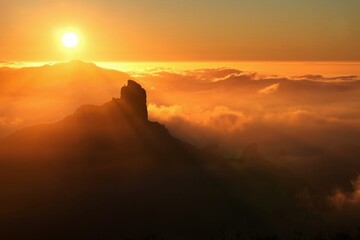 sunset in the mountains
