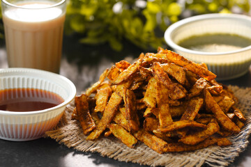Crispy Fried Potato Chips sauce