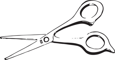 Scissors Contour Illustration