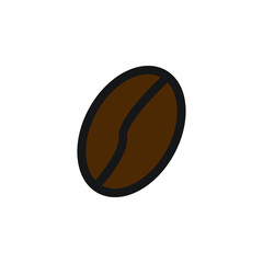 bean coffee icon for website, presentation symbol 