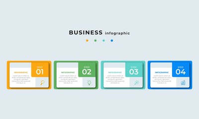 Steps Timeline Infographics Template Design