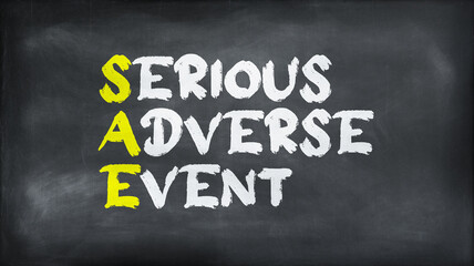 SERIOUS ADVERSE EVENT(SAE) on chalkboard