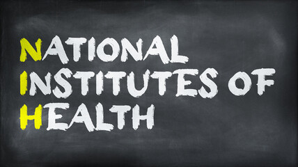 NATIONAL INSTITUTES OF HEALTH(NIH) on chalkboard
