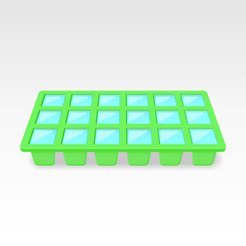 Ice cube tray cocktail icon isolated on background vector illustration.