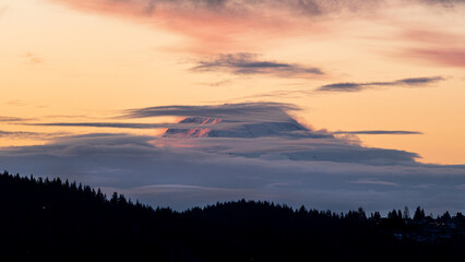 sunrise over Mt Rainier 