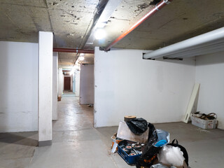 Espoo Finland 20 March 2022 . Empty basements. preparation for repair