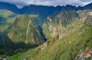 Andes mountain range, view from Macchu Picchu site, Peru - 493995303