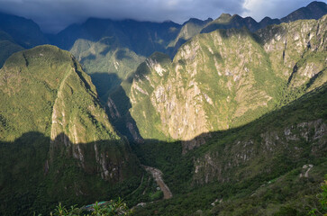 Andes mountain range, view from Macchu Picchu site, Peru - 493995319