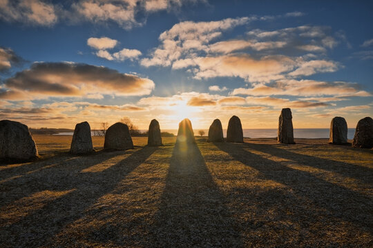 Historical and archaeological site in Sweden Ales Stenar