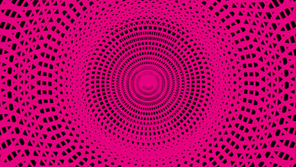 A magenta colored geometrical graphic pattern