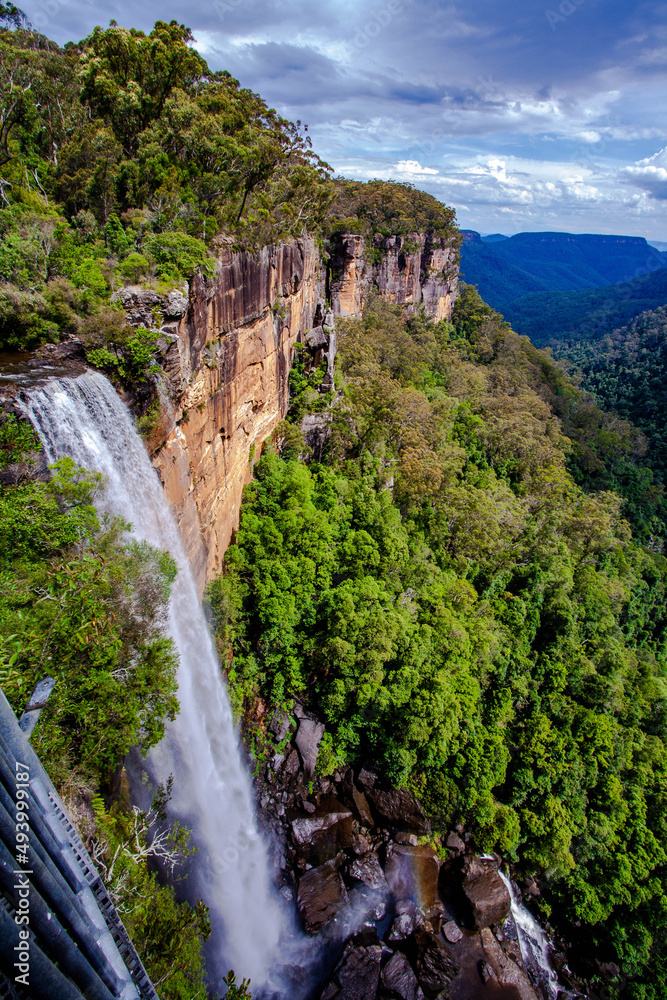 Sticker Vertical shot of the Fitzroy Falls in the New South Wales