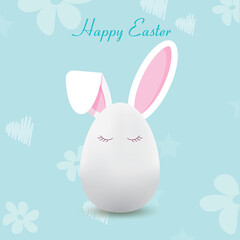 Easter card with bunny