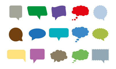 Speech Bubble set. Vector illustration. Flat design.