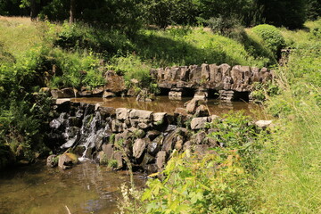 Historisches Bauwerk im Bergpark Wilhelmshöhe in der Nähe der Stadt Kassel	