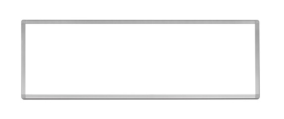 Hanging billboard mockup isolated on white background. Template of an empty information billboard, advertising banner placeholder and poster with clipping path.