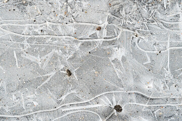 Pęknięcia w lodzie z lotu ptaka 